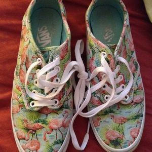 VANS Flamingo print sneakers shoes 7.5